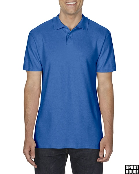 Поло мужское Gildan Softstyle 170gr синего цвета S размер  101 фото