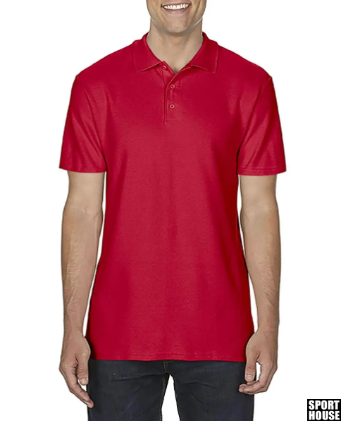 Поло мужское Gildan Softstyle 170gr красного цвета XXL размер  105 фото