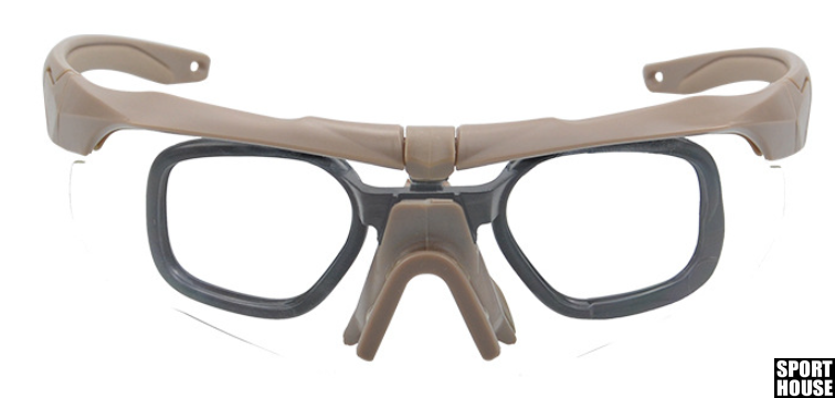 Тактические очки баллистические с сменными линзами "Beige" 123 фото