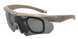 Тактичні окуляри балістичні з змінними лінзами "Beige" 123 фото 3